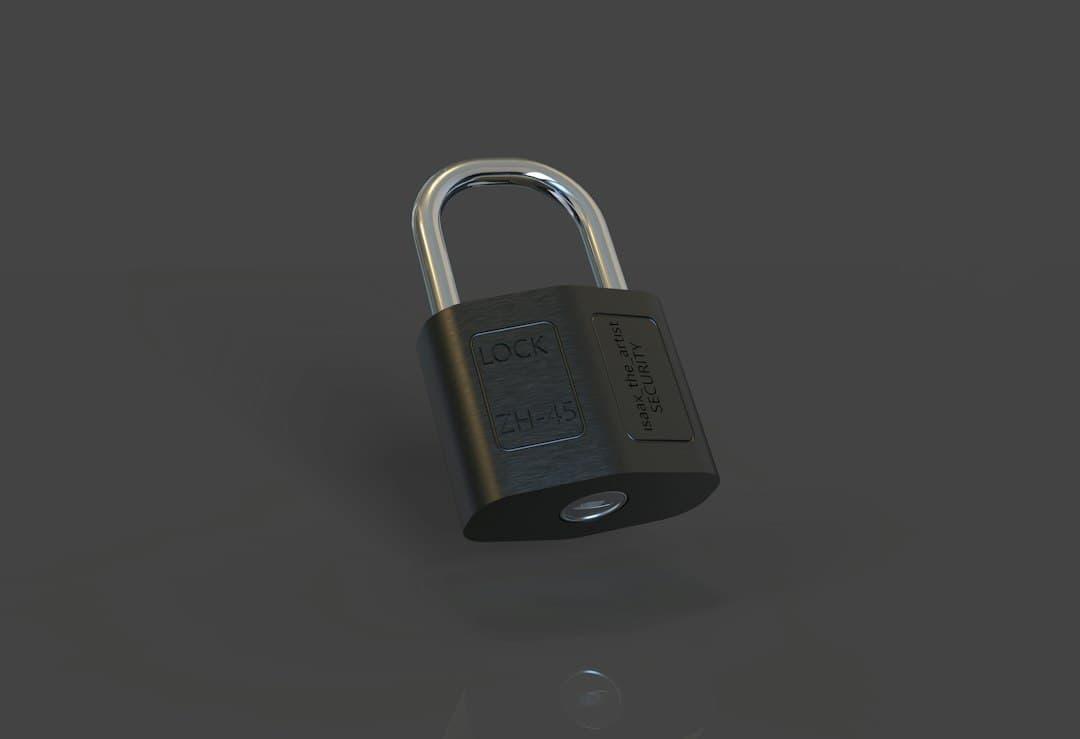 Black padlock on a grey background, representing safe app downloads