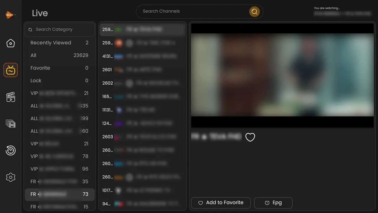 Live TV in the Waka TV app