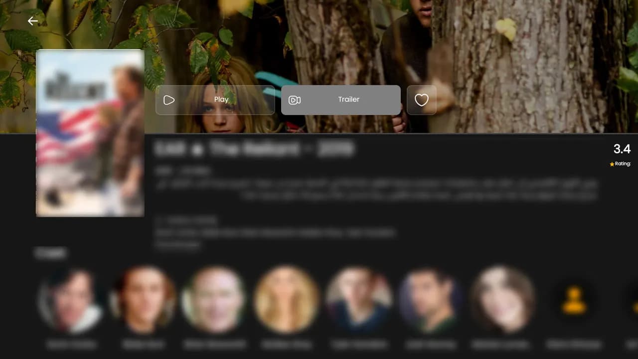 Movie details in the Waka TV app